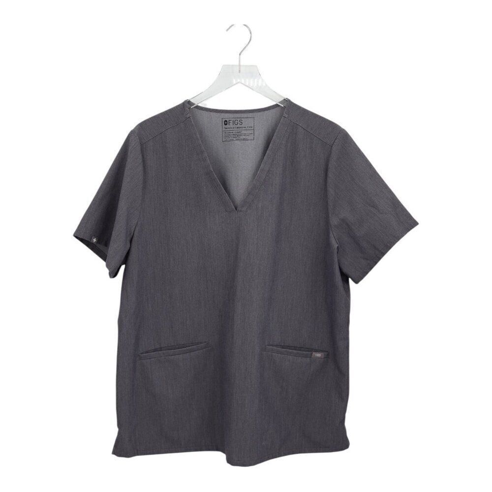 FIGS Women’s Casma Three-Pocket Scrub Top Gray Size XXL 2XL Style FW1100